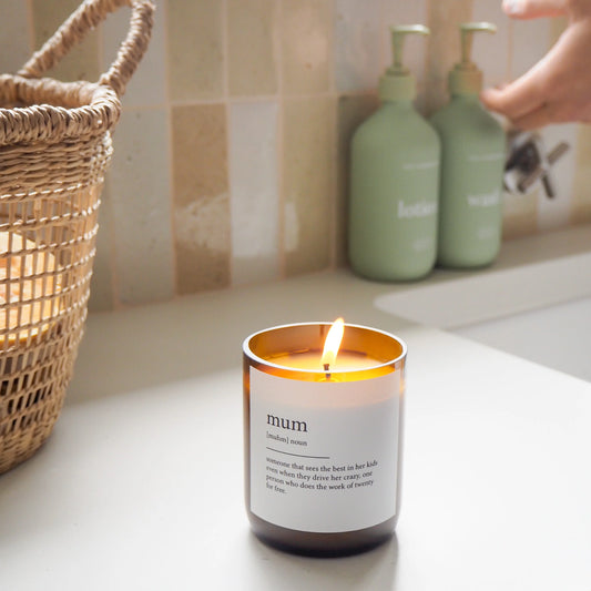 Mum - Dictionary Meaning Candle