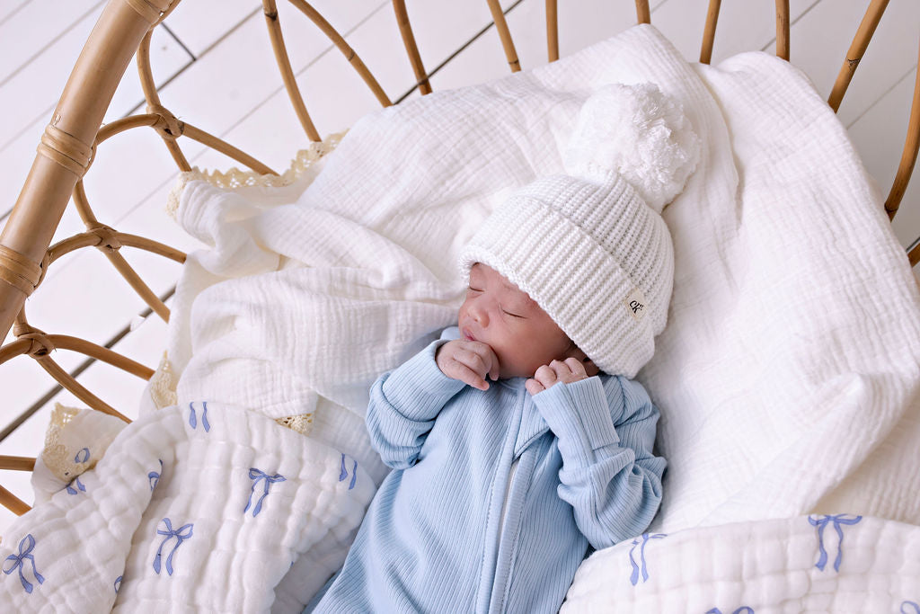 Baby Blue Ribb Zipsuit