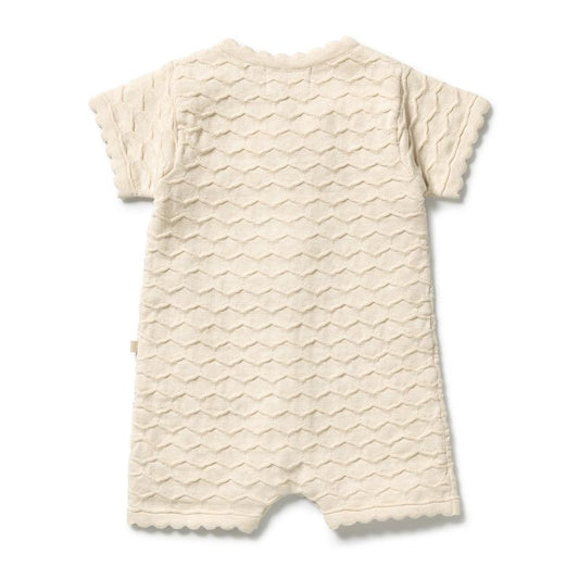 Milk Cloud Organic Knitted Chevron Growsuit
