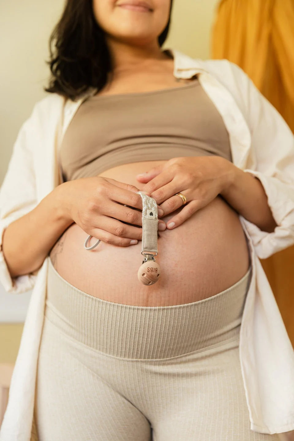 BIBS Pacifier clip - Ivory/Sand