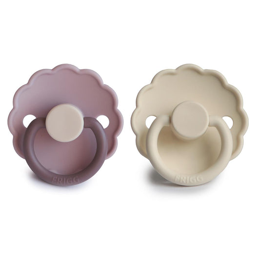 FRIGG Daisy Pacifier 2 Pack Silicone - Lavender Haze and Cream