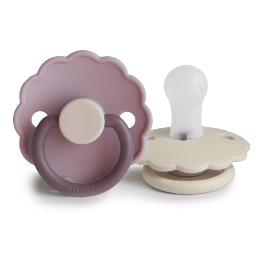 FRIGG Daisy Pacifier 2 Pack Silicone - Lavender Haze and Cream