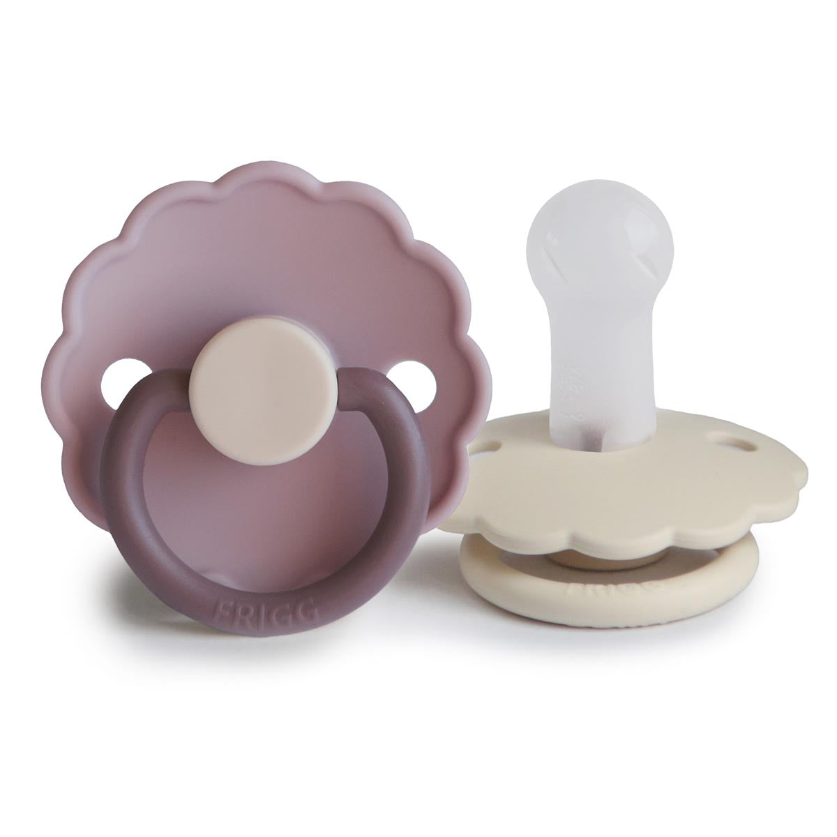 FRIGG Daisy Pacifier 2 Pack Silicone - Lavender Haze and Cream