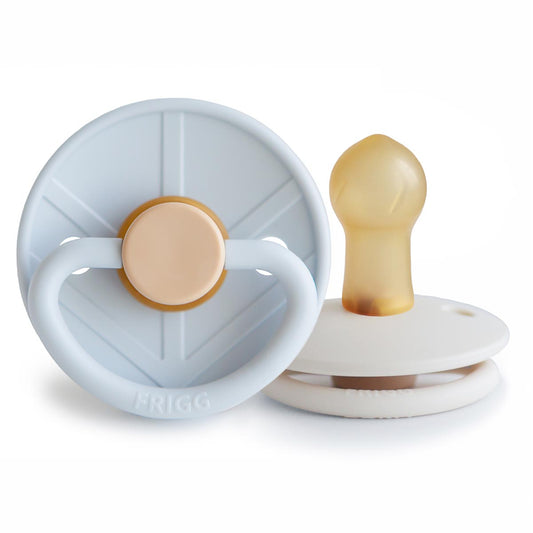 FRIGG Viking Pacifier 2 Pack Latex - Pale Blue and Cream