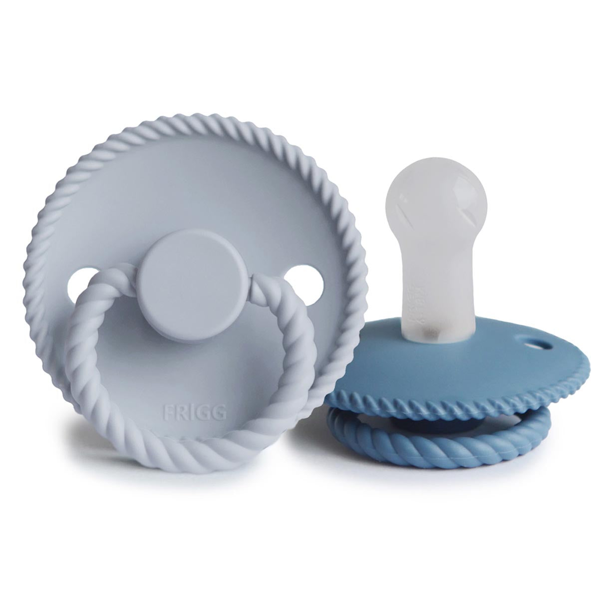 FRIGG Rope Pacifier 2 Pack Silicone - Powder Blue and Ocean View