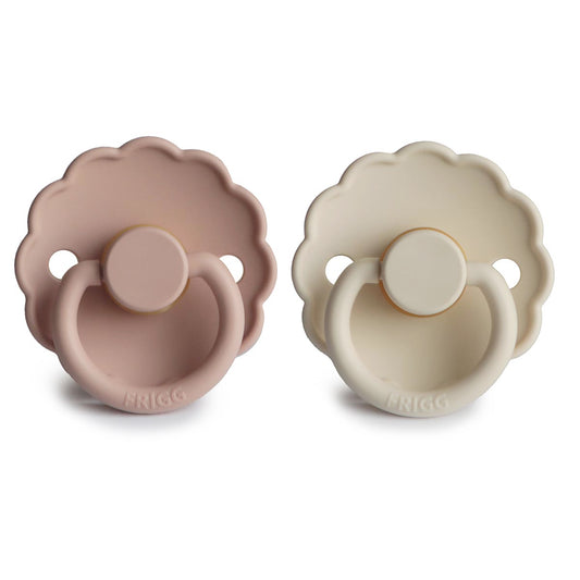 FRIGG Daisy Pacifier 2 Pack Latex - Blush and Cream