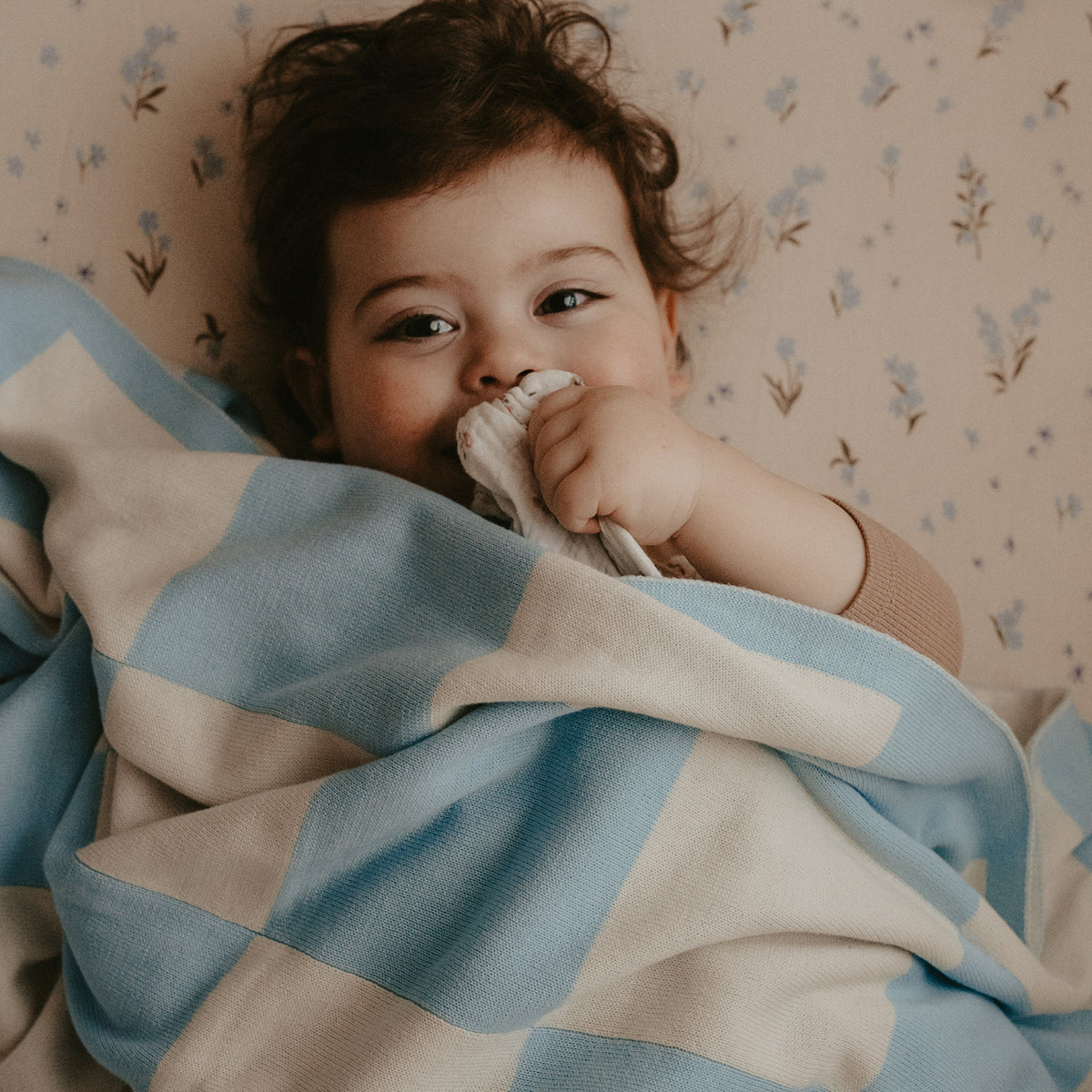Forget-Me-Not Organic Fitted Cot Sheet