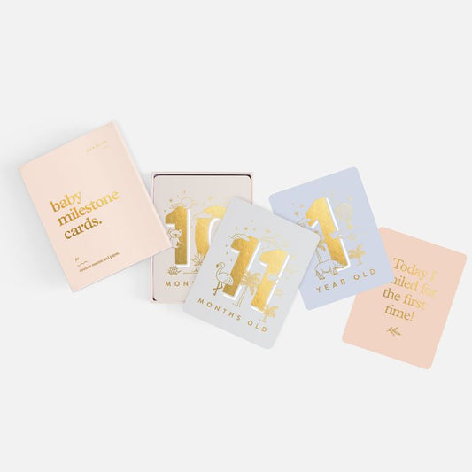 Baby Milestone Cards - Cream