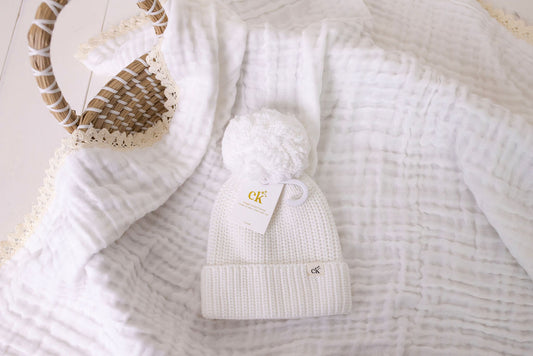 Baby Knit Beanie Snow