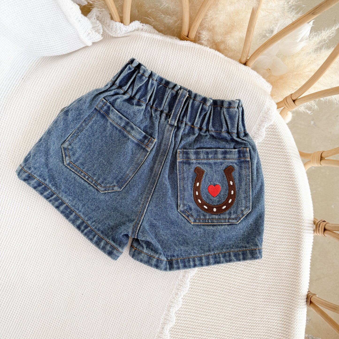 Horseshoe Denim Shorts