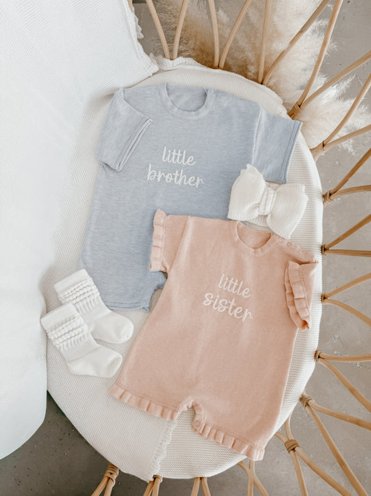 'Little Brother' Playsuit - Powder Blue