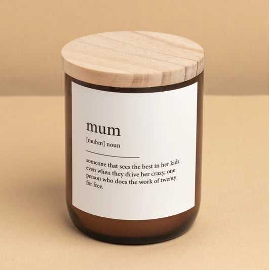 Mum - Dictionary Meaning Candle