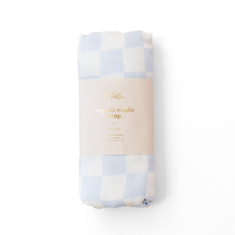 Powder Check Organic Muslin Wrap Swaddle