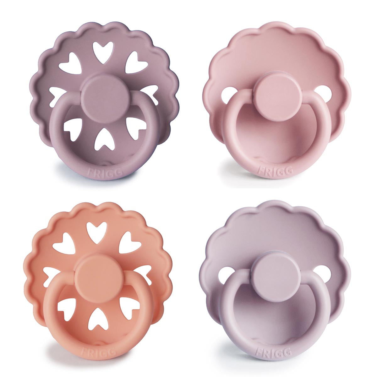 FRIGG Multi Pacifier 4 Pack Silicone - Sunset Bliss