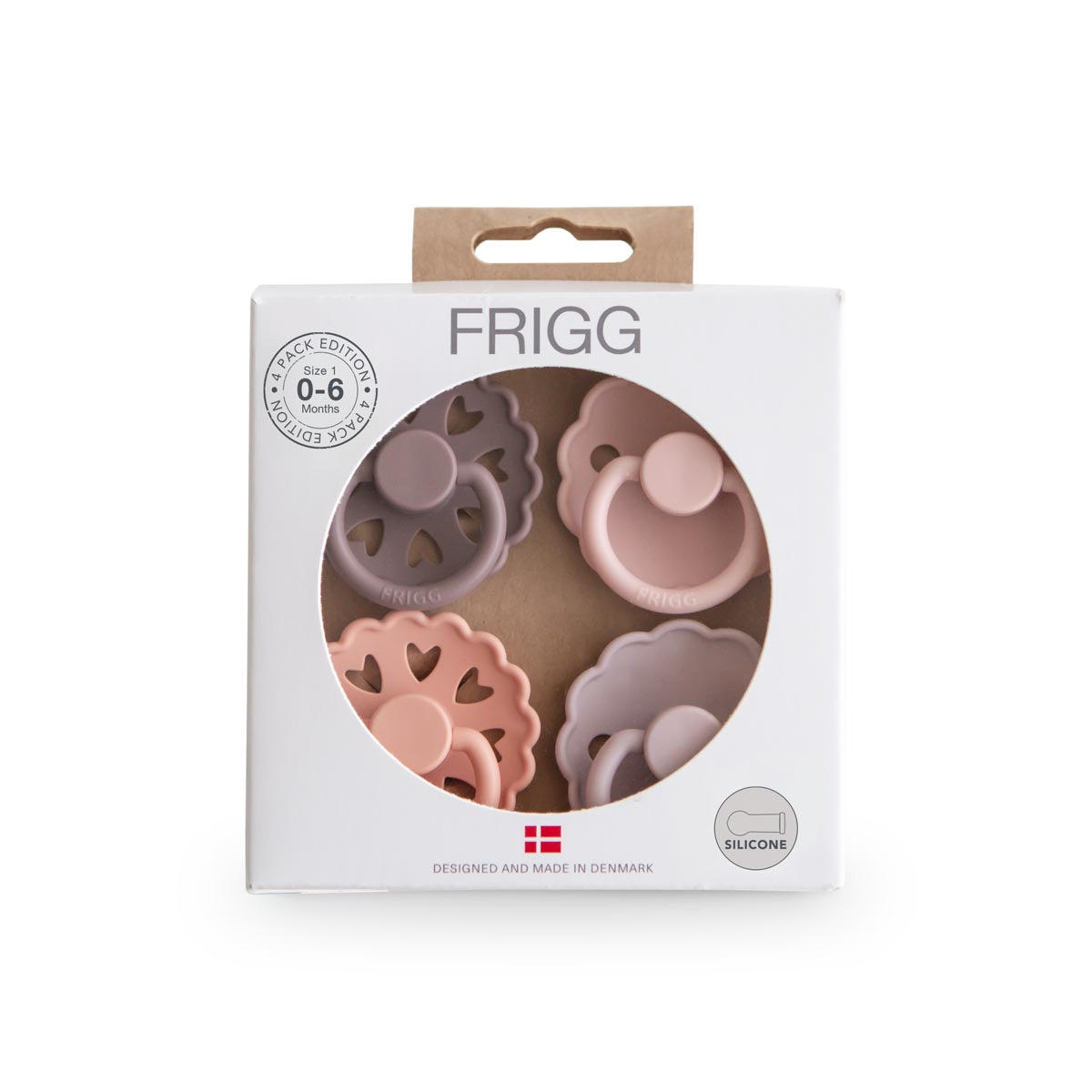 FRIGG Multi Pacifier 4 Pack Silicone - Sunset Bliss