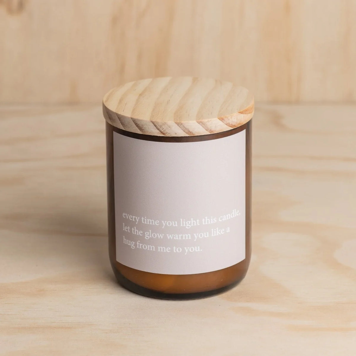 Heartfelt Quote Candle - Hug from me to you