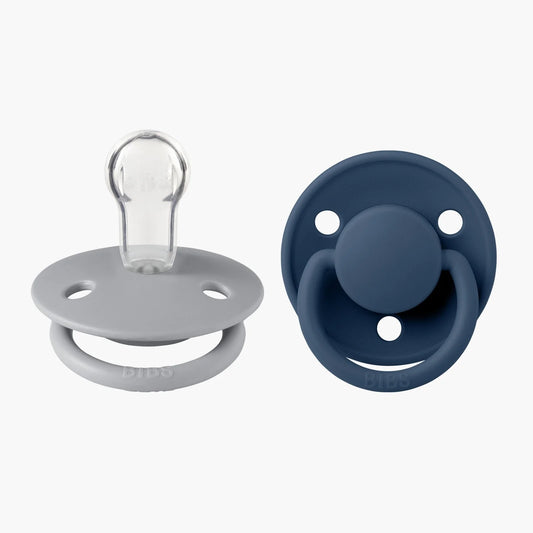 BIBS De Lux Pacifier - Cloud/Steel Blue