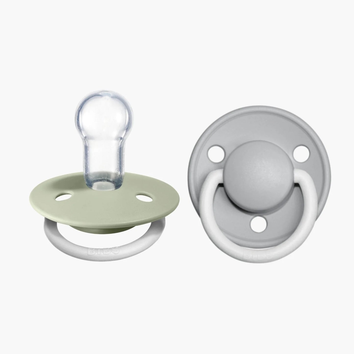 BIBS De Lux GLOW Pacifier - Sage/Cloud