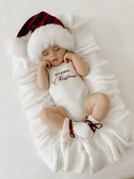 'My First Christmas' Singlet Knit Romper