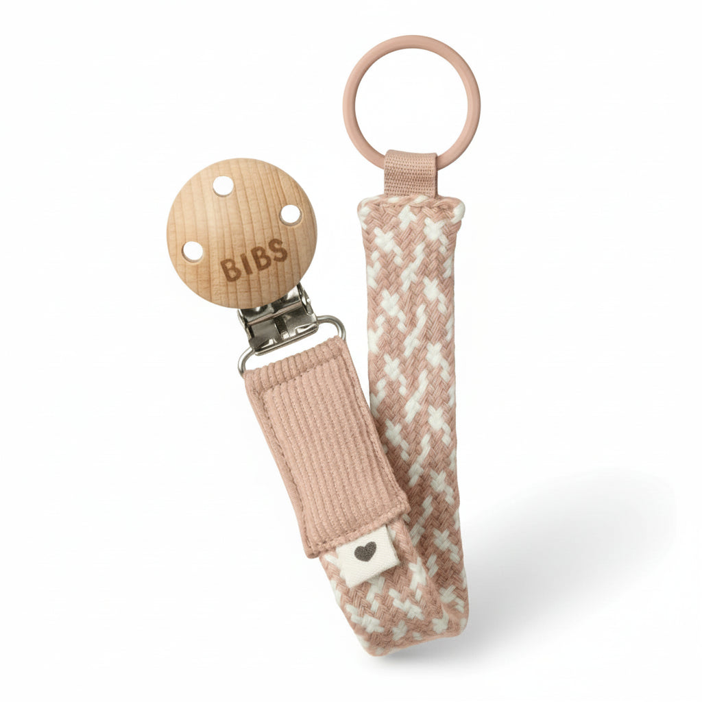 BIBS Pacifier clip - Blush/Ivory