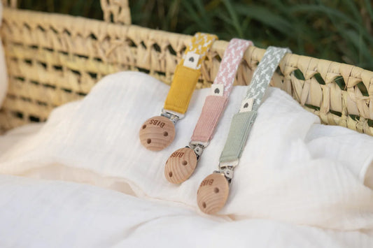 BIBS Pacifier clip - Blush/Ivory